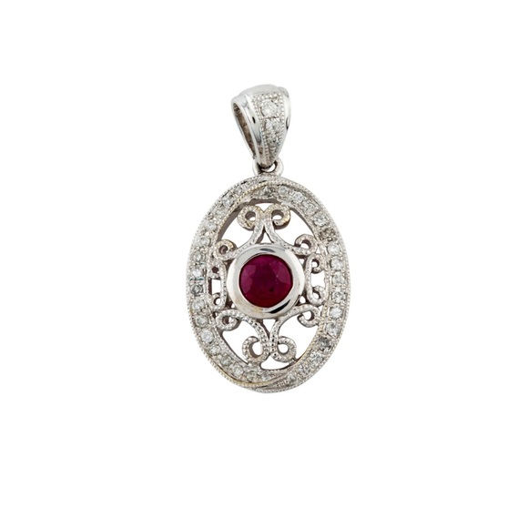 Ruby and Diamond Pendant